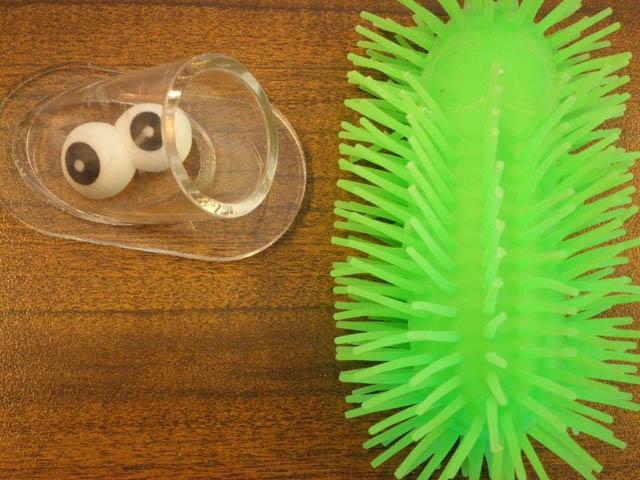 Plastic toys with soft spikes