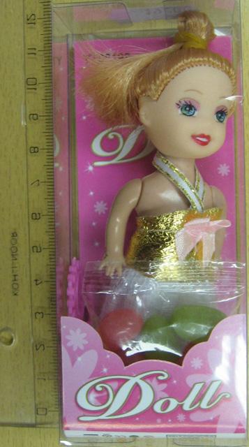 Plastic doll with accessories