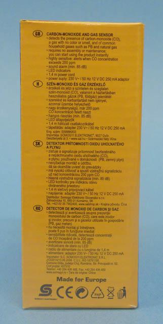 Carbon monoxide and gas detector