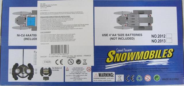 Radio-controlled snowmobile