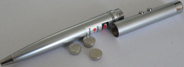Pen with laser pointer