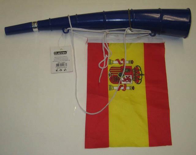 Toy trumpet with flag