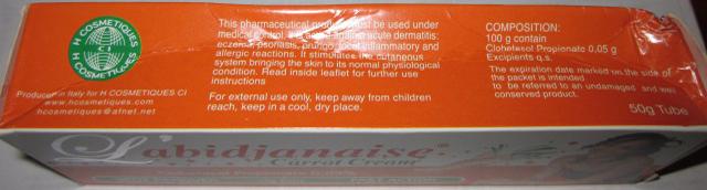 Skin lightening cream
