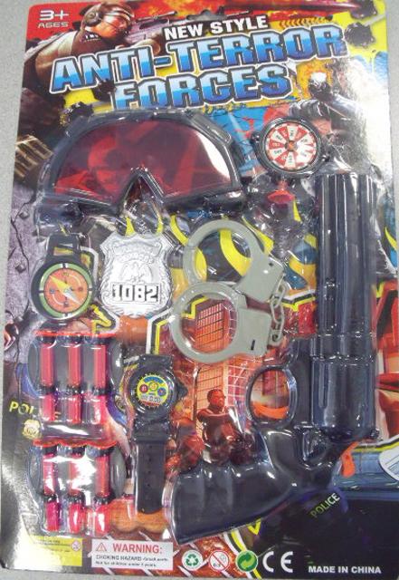 Set of toy weapons